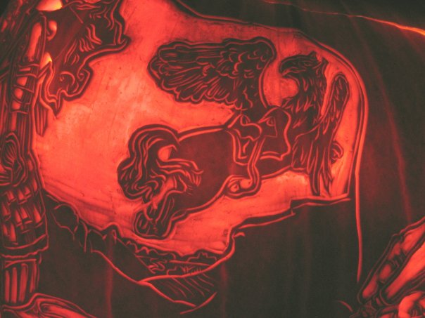 Atlante's mount, a rare cross between a horse and a griffin (itself a cross between a lion and an eagle)